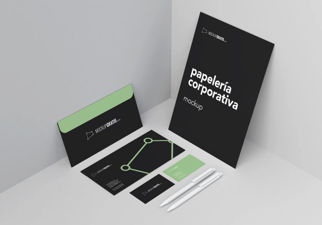 Mockup de papelería corporativa gratis en formato PSD