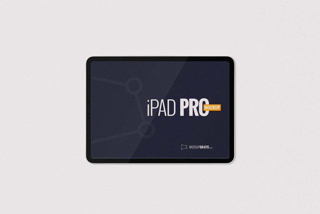 Mockup en PSD de un iPad Pro sobre un fondo minimalista