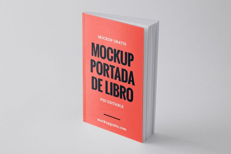 mockup gratis de la portada de un libro PSD