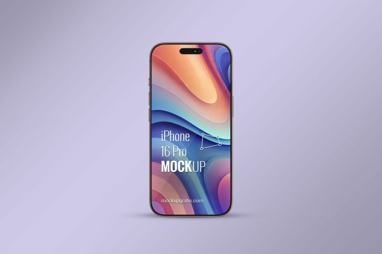 Mockup gratis PSD iPhone 16 Pro Free